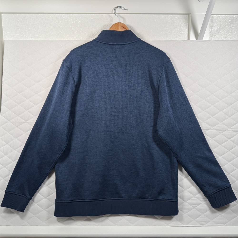 Under Armour Mens Armour Fleece Twist Quarter Zip Pullover Navy Blue XL 1373359 - Picture 3 of 5